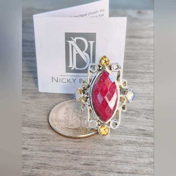 Nicky Butler RAJ Collection Ruby Citrine 925 Sterling Silver Ring Limited NWT ❤️ - Picture 6 of 14
